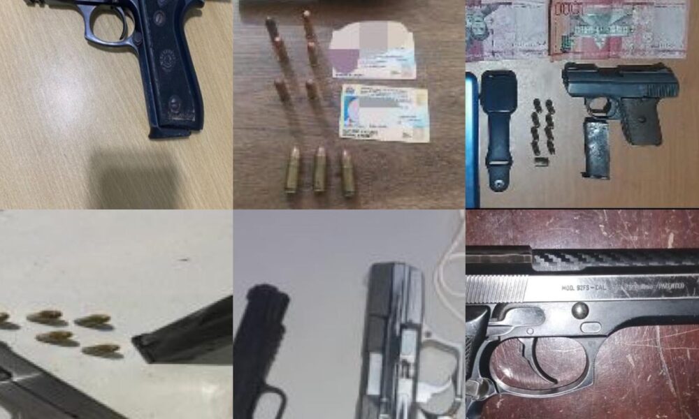 PN Apresa Ocho Personas Le Ocupa Cinco Armas De Fuego Ilegal Y Dos