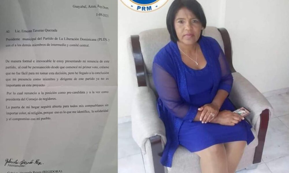 Renuncia Regidora Del Pld En Guayabal Azua Y Se Va Al Prm Fotos